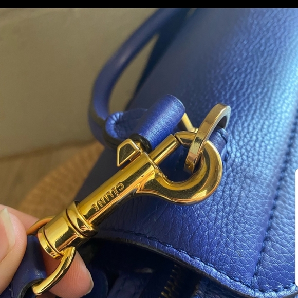 Celine trapeze royal blue leather purse - Picture 9 of 11